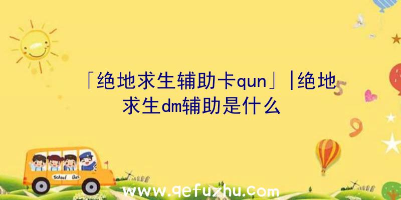 「绝地求生辅助卡qun」|绝地求生dm辅助是什么